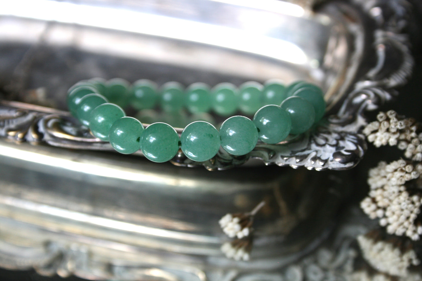 8mm Round Aventurine Bead Bracelet