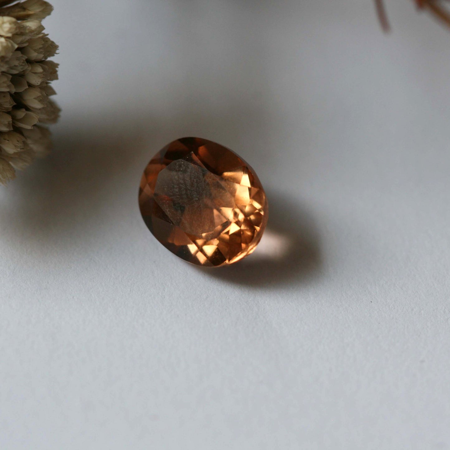 3.4ct Champagne Topaz - Oval Cut - 10x8mm