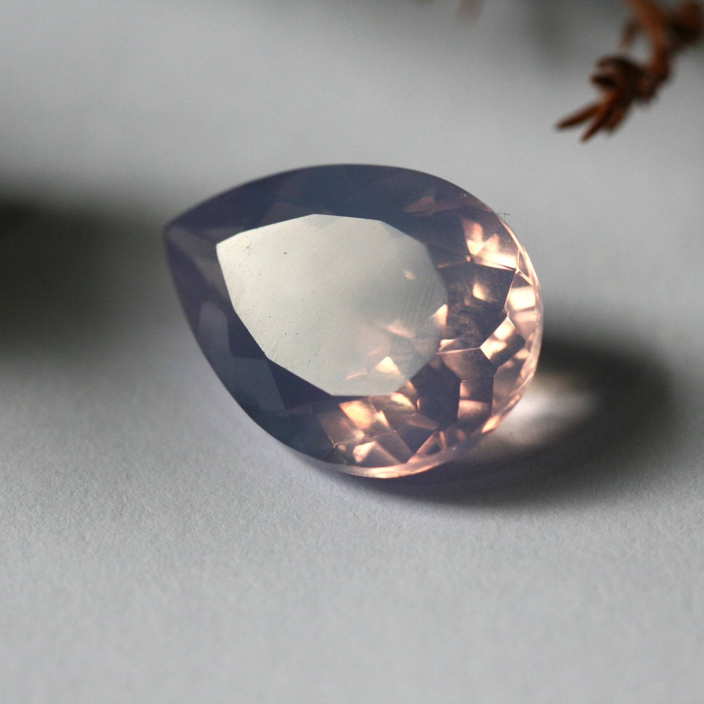 9.7ct Lavender Quartz - Pear Cut - 18x13mm