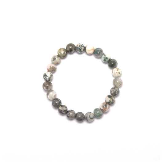8.8mm Round Agate Bead Bracelet