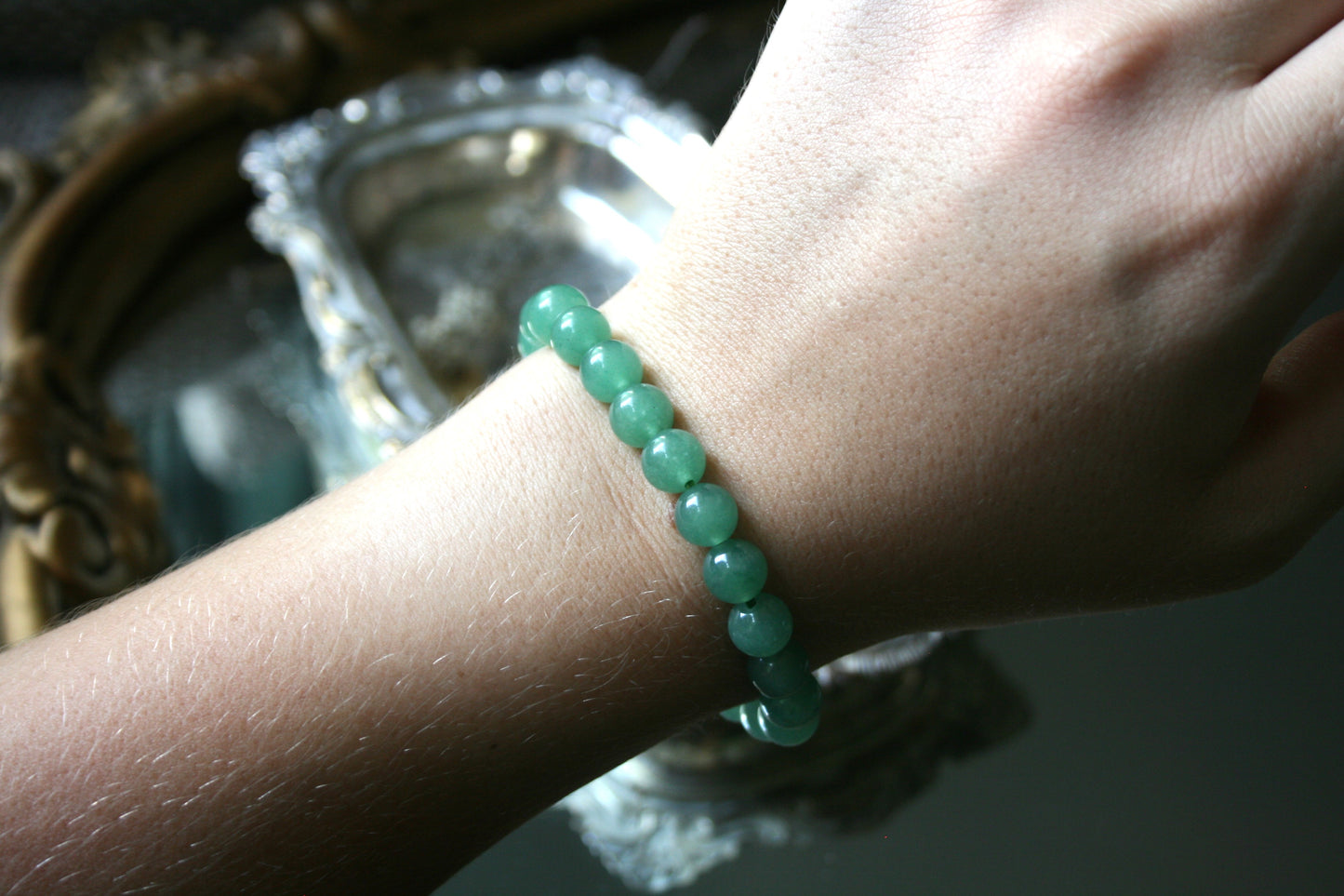 8mm Round Aventurine Bead Bracelet