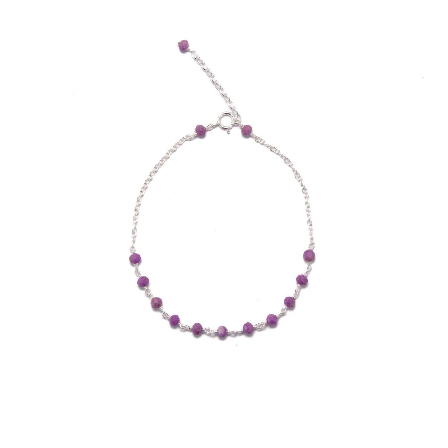 24cm Silver & Phosphosiderite Bracelet