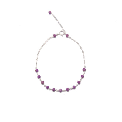 24cm Silver & Phosphosiderite Bracelet