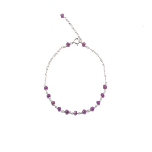 24cm Silver & Phosphosiderite Bracelet