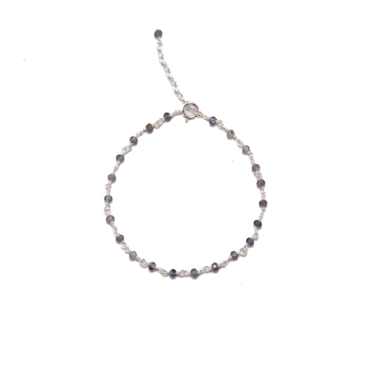 20cm Silver & Iolite Bracelet