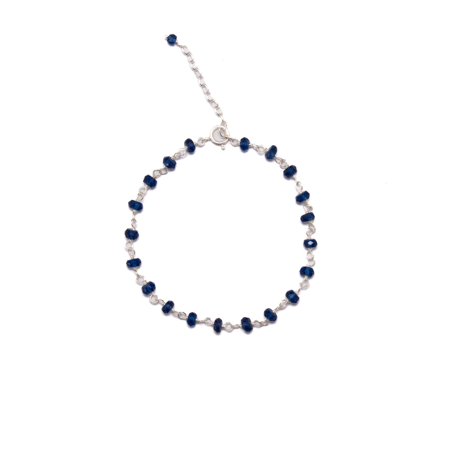 20cm Silver & Sapphire Bracelet
