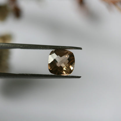 1.8ct Champagne Topaz - Cushion Cut - 7.1x7mm
