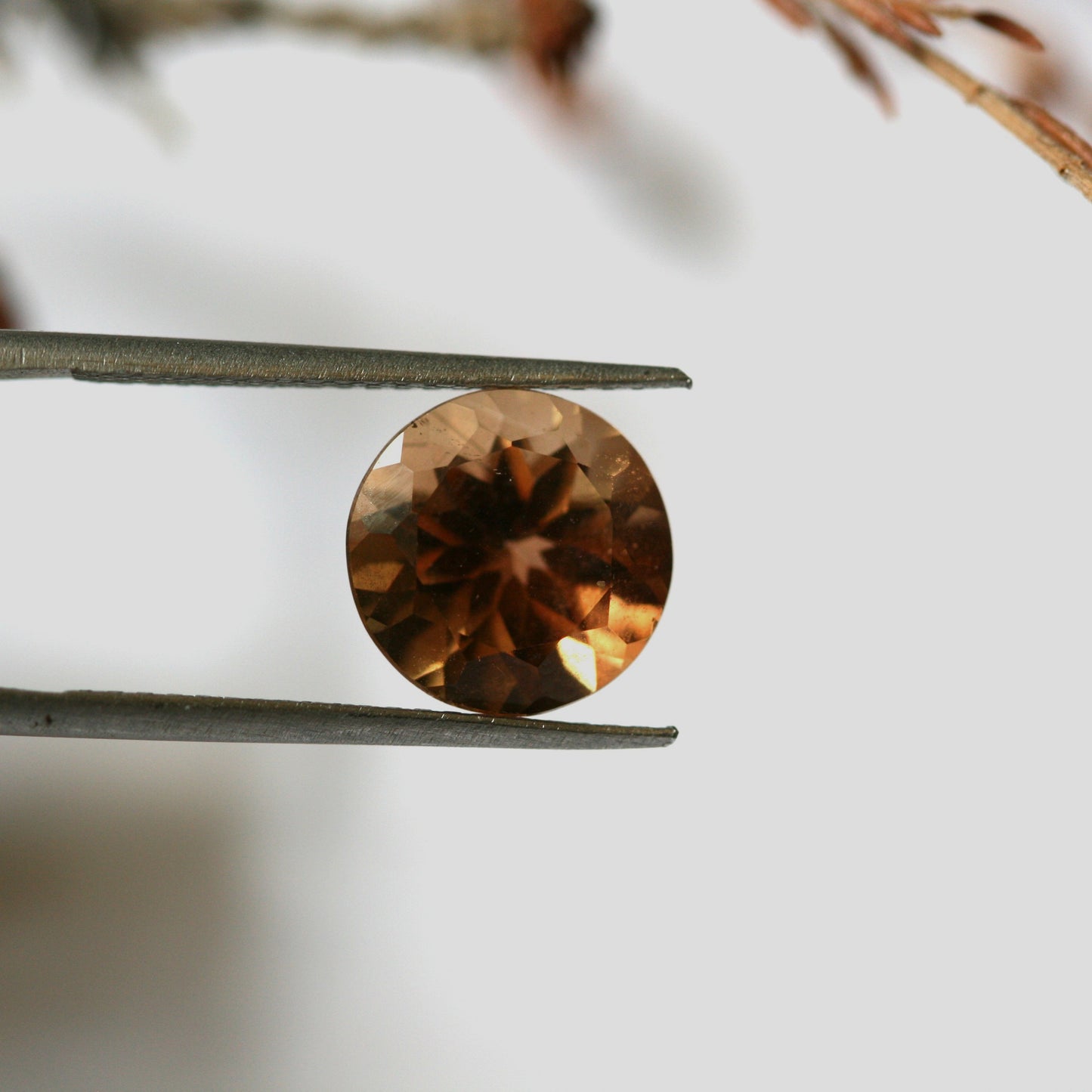 3.1ct Champagne Topaz - Round Cut - 9mm