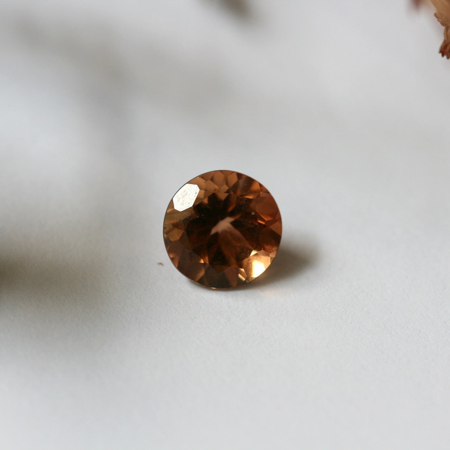 3.1ct Champagne Topaz - Round Cut - 9mm