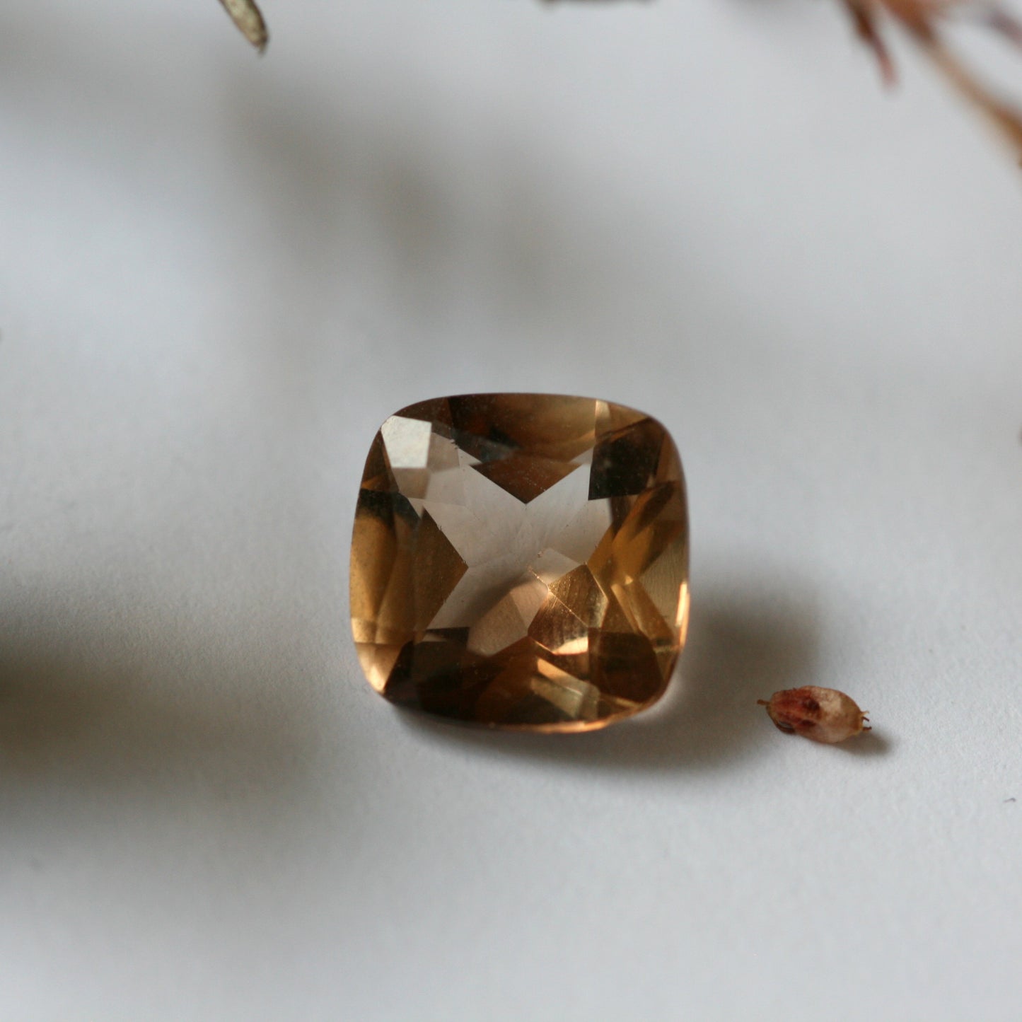 4.6ct Champagne Topaz - Cushion Cut - 10.1mm