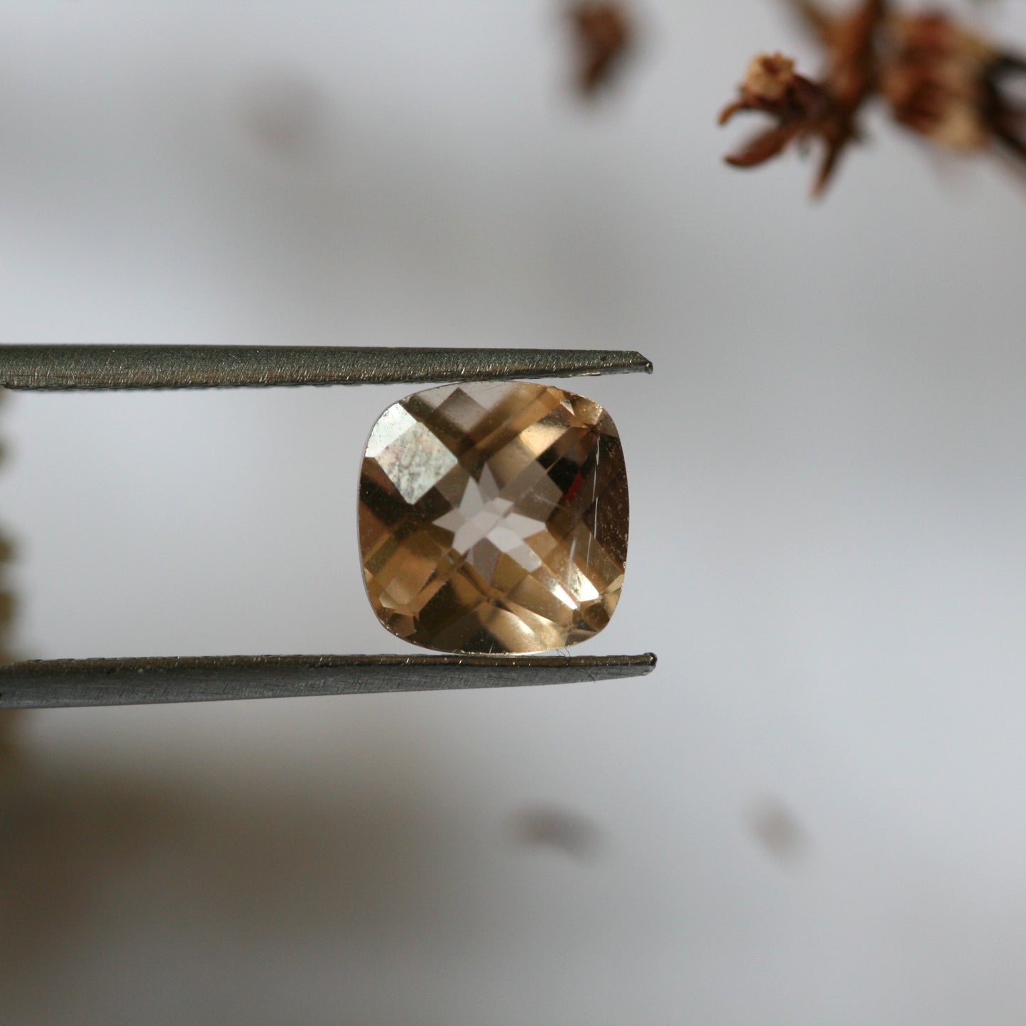 1.8ct Champagne Topaz - Cushion Cut - 7.1x7.1mm