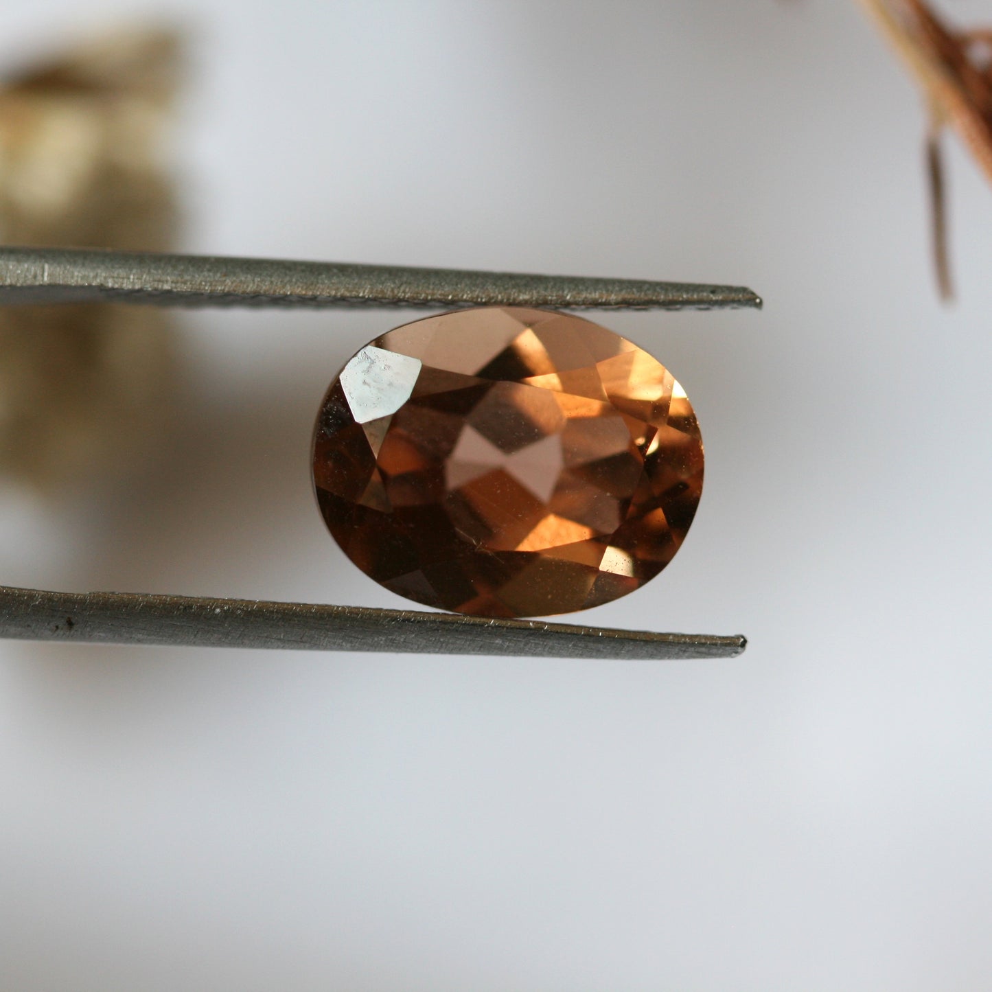 3.4ct Champagne Topaz - Oval Cut - 10x8mm