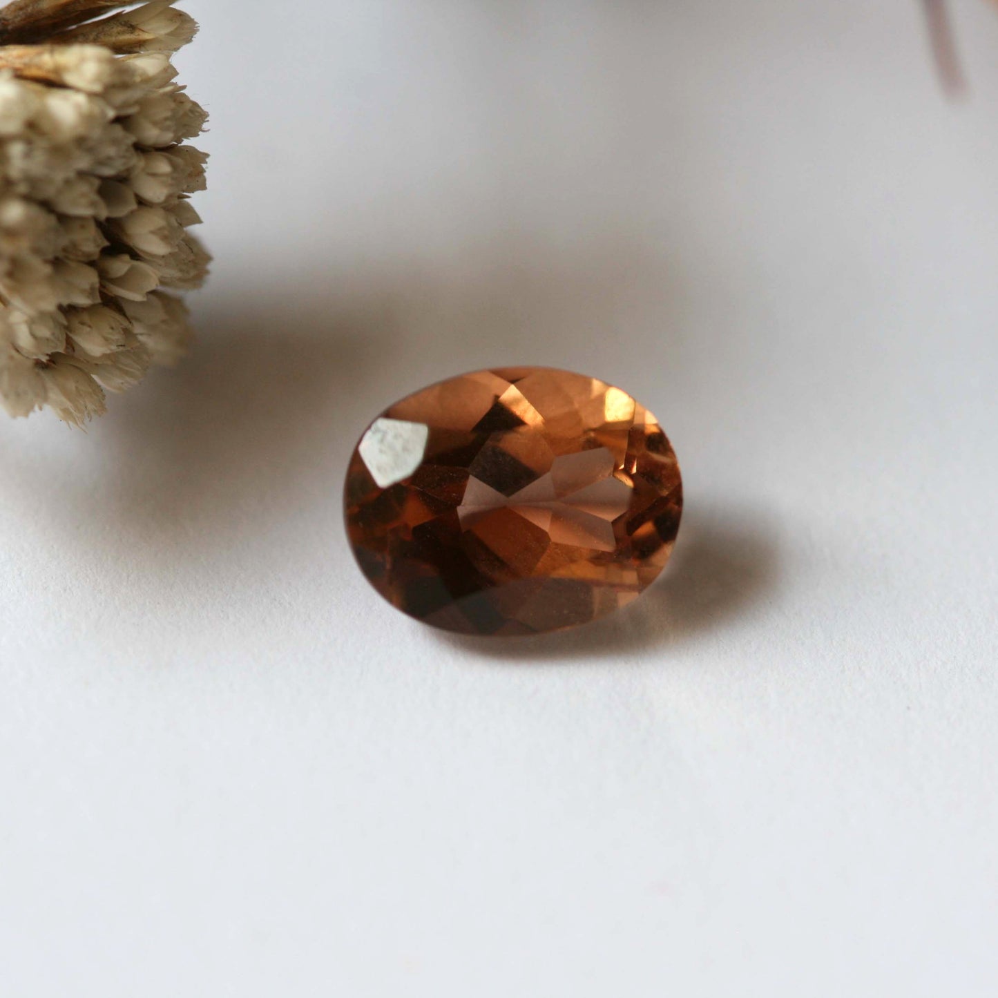 3.4ct Champagne Topaz - Oval Cut - 10x8mm