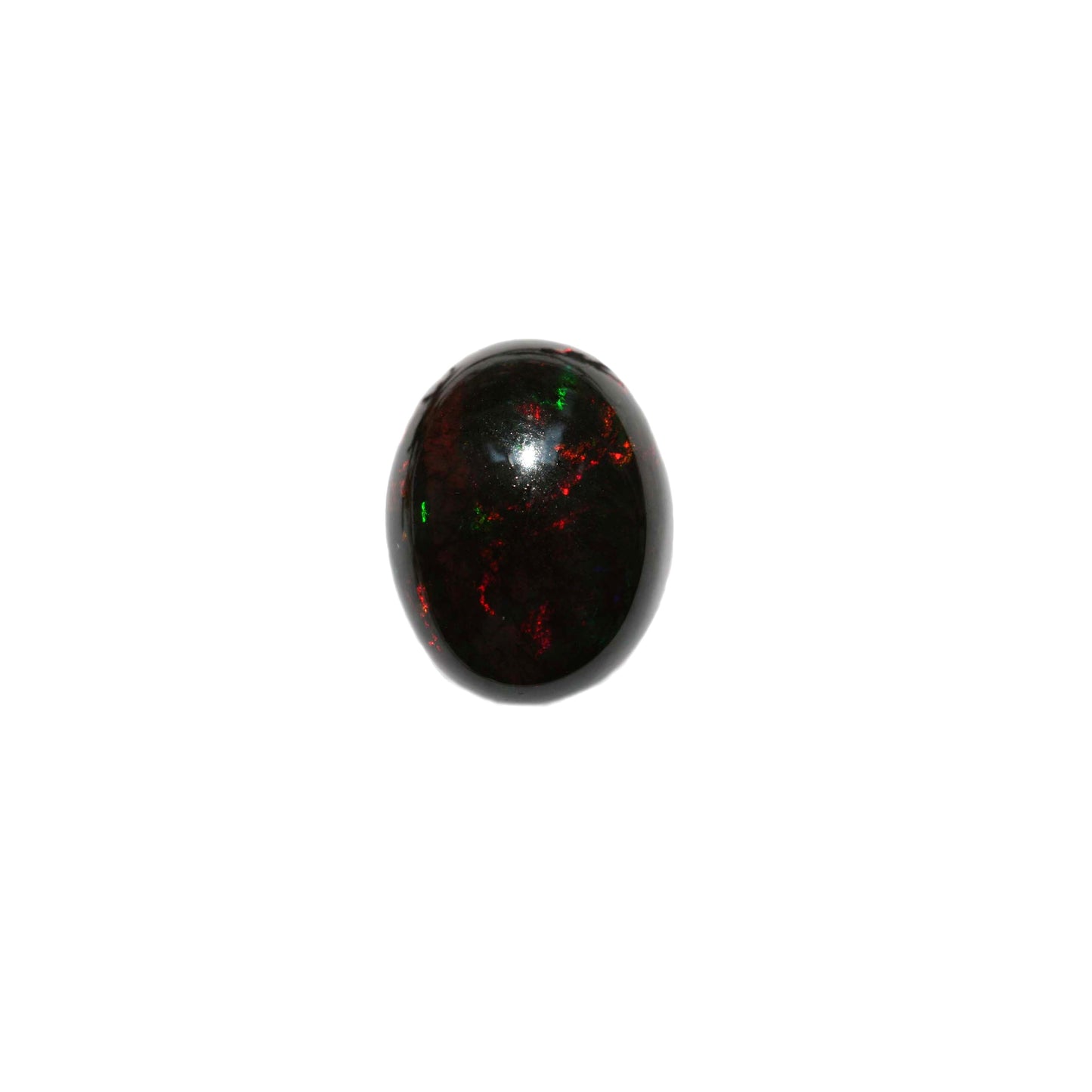 6.5ct Black Opal - Oval Cabochon - 15.8x12.3mm