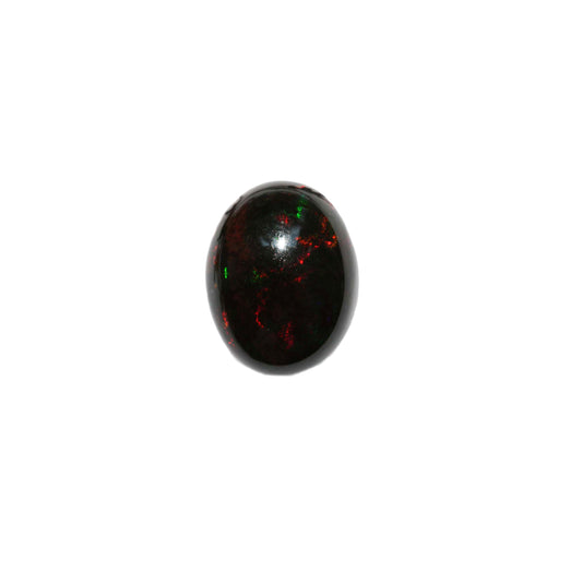 6.5ct Black Opal - Oval Cabochon - 15.8x12.3mm