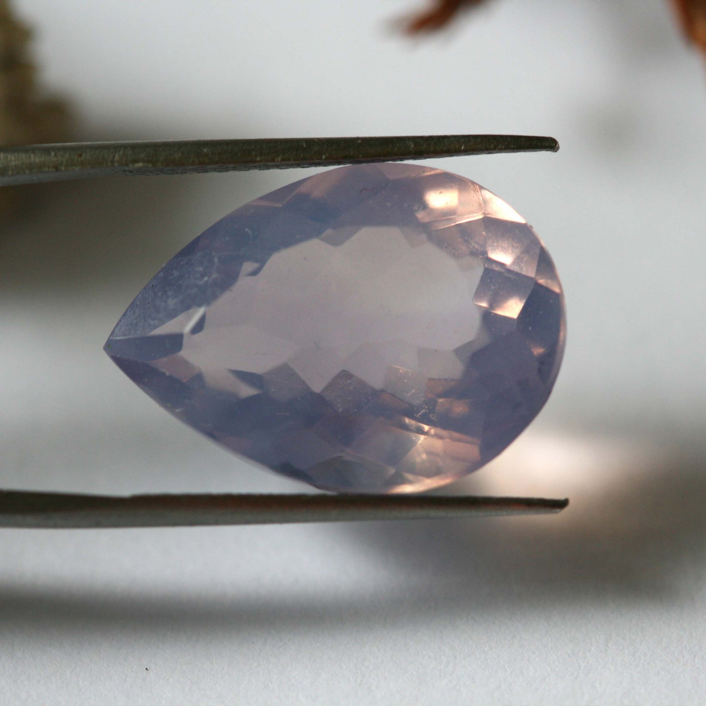 9.7ct Lavender Quartz - Pear Cut - 18x13mm