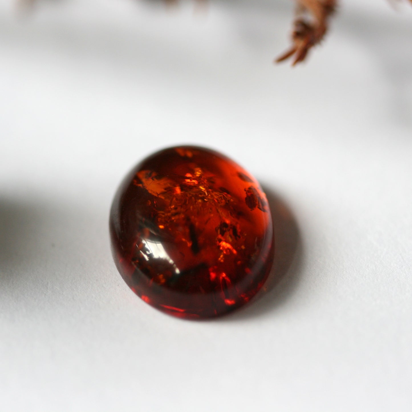 3.6ct Amber - Oval Cabochon - 16x12mm