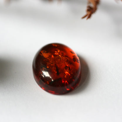 3.6ct Amber - Oval Cabochon - 16x12mm