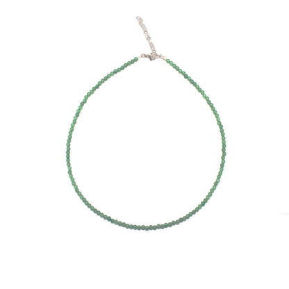 46cm Silver & Green Aventurine Necklace
